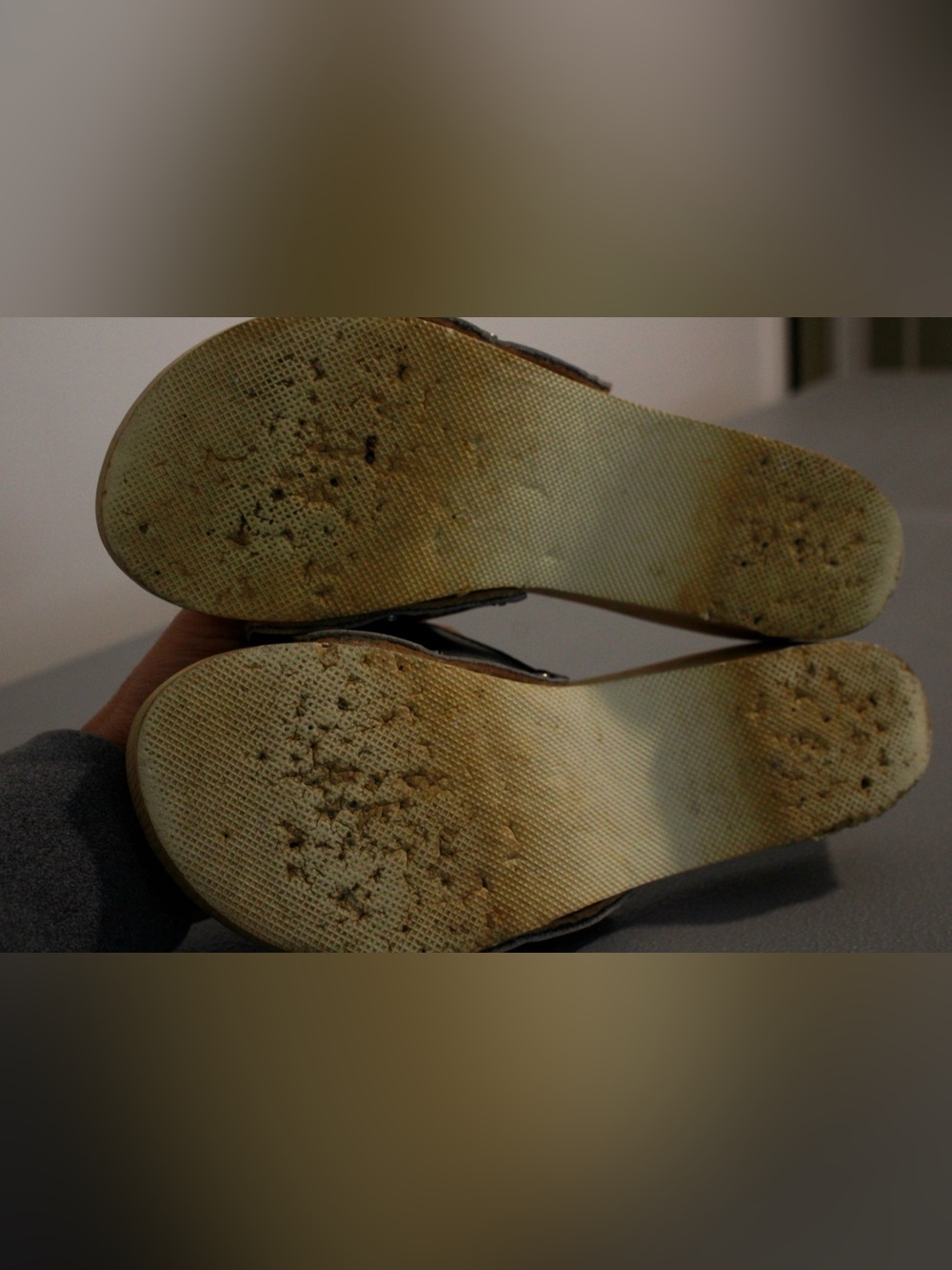 VTG Dr. Scholl's Style Navy Silver Buckle Slide Sandals Size EU 35 US 4.5 - Picture 10 of 10